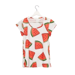 Women T-shirt watermelon white