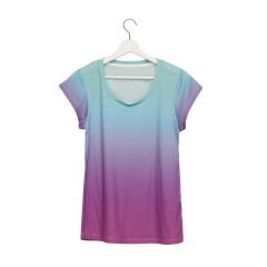 Women T-shirt ombre purple