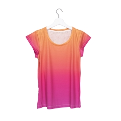 Women T-shirt ombre orange
