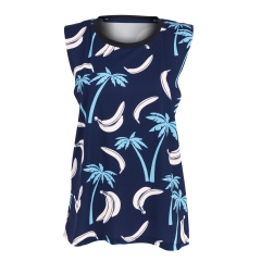 Open sleeve top PALM TREES AND BANANAS