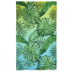scarf  tropical leafs green ombre